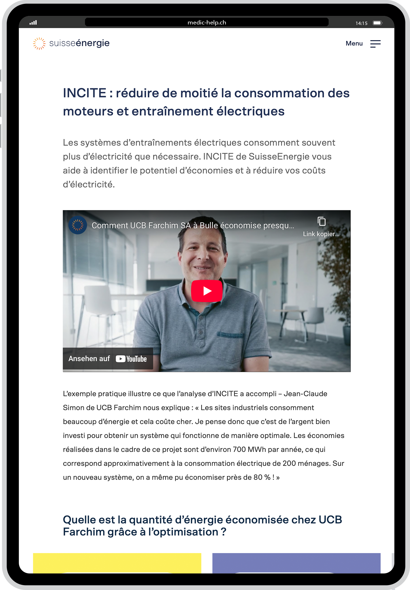 Unternehmen für Effizienzmassnahmen bei elektrischen Motoren und Antrieben sensibilisieren.