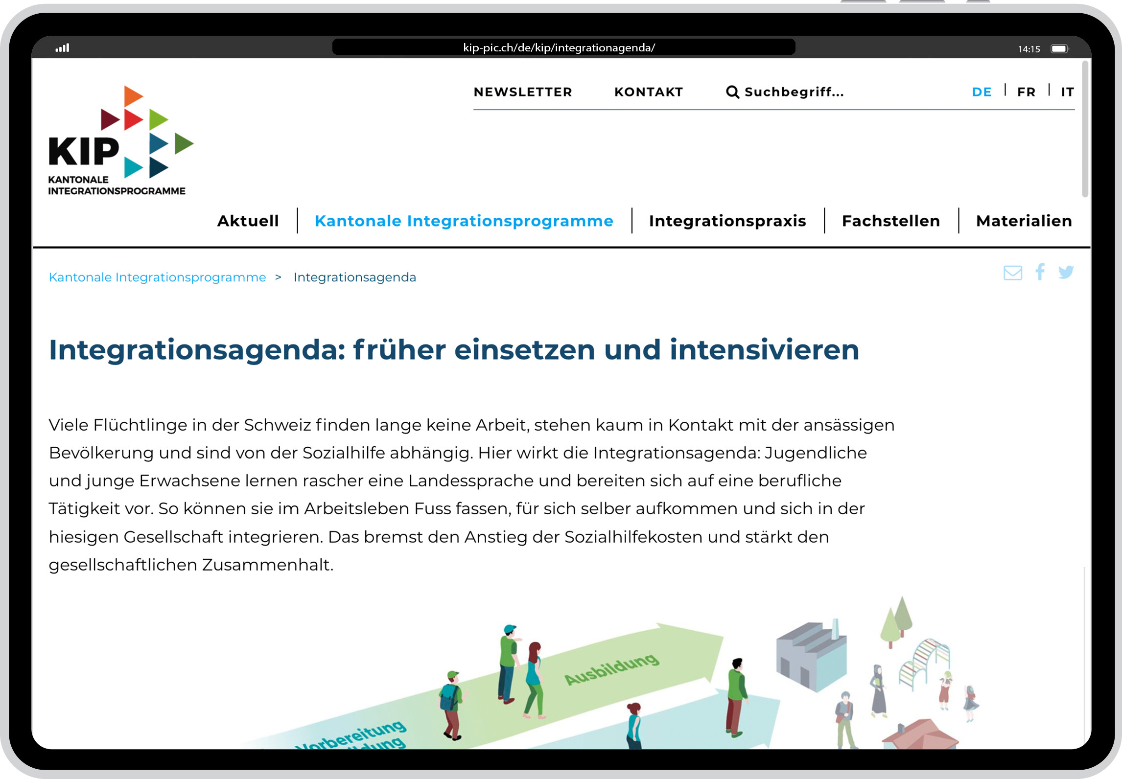 Neue Sprach- und Berufsbildung für junge Geflüchtete plausibel darlegen.