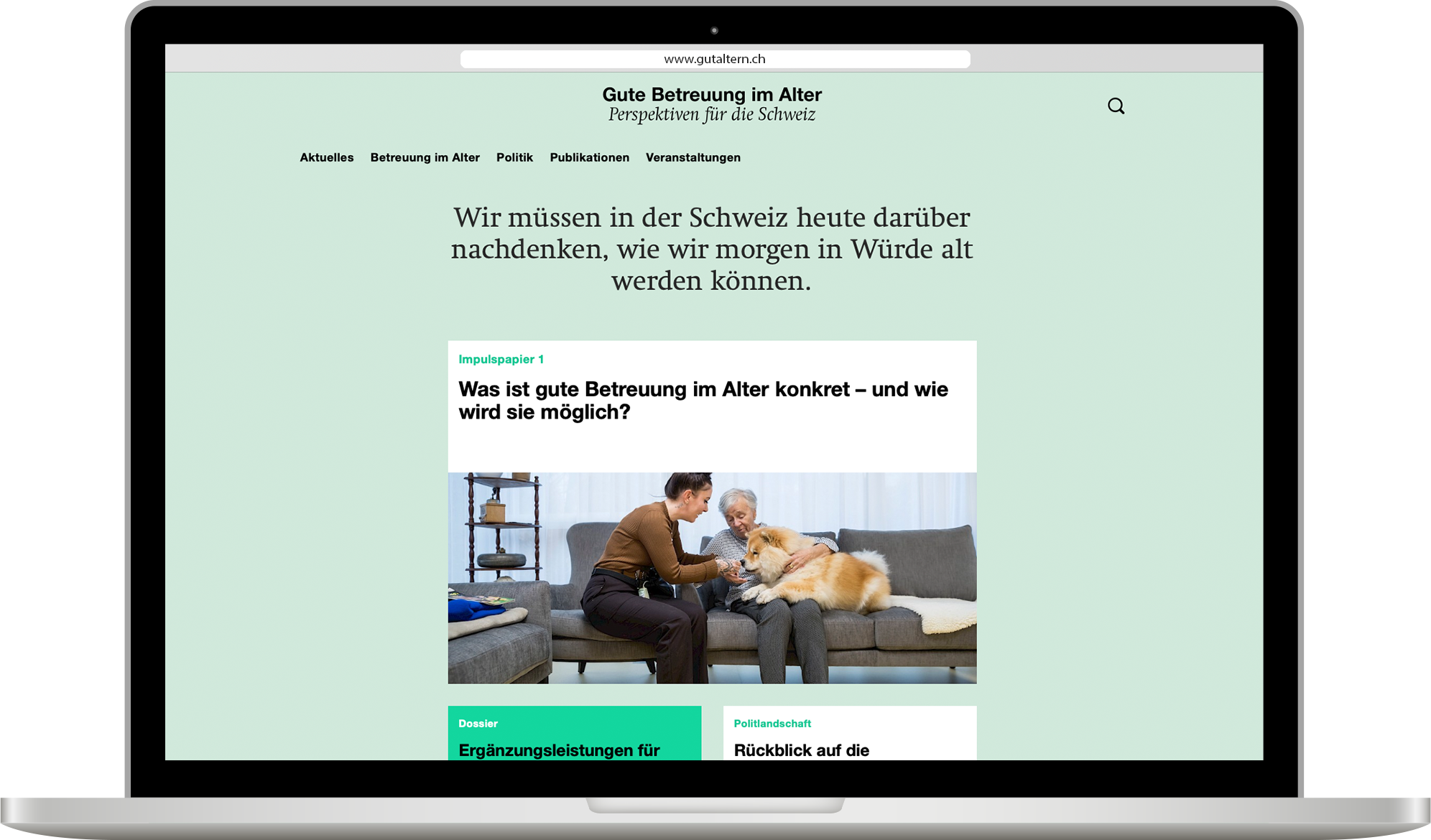 Das Thema Gute Betreuung im Alter in der Schweiz ins Gespräch bringen.