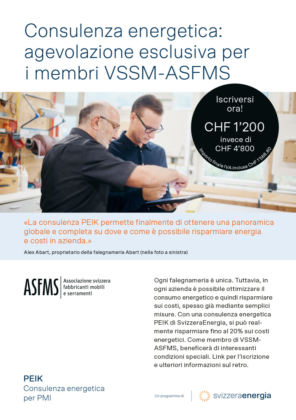 KMU in der ganzen Schweiz für Energieberatungen gewinnen.