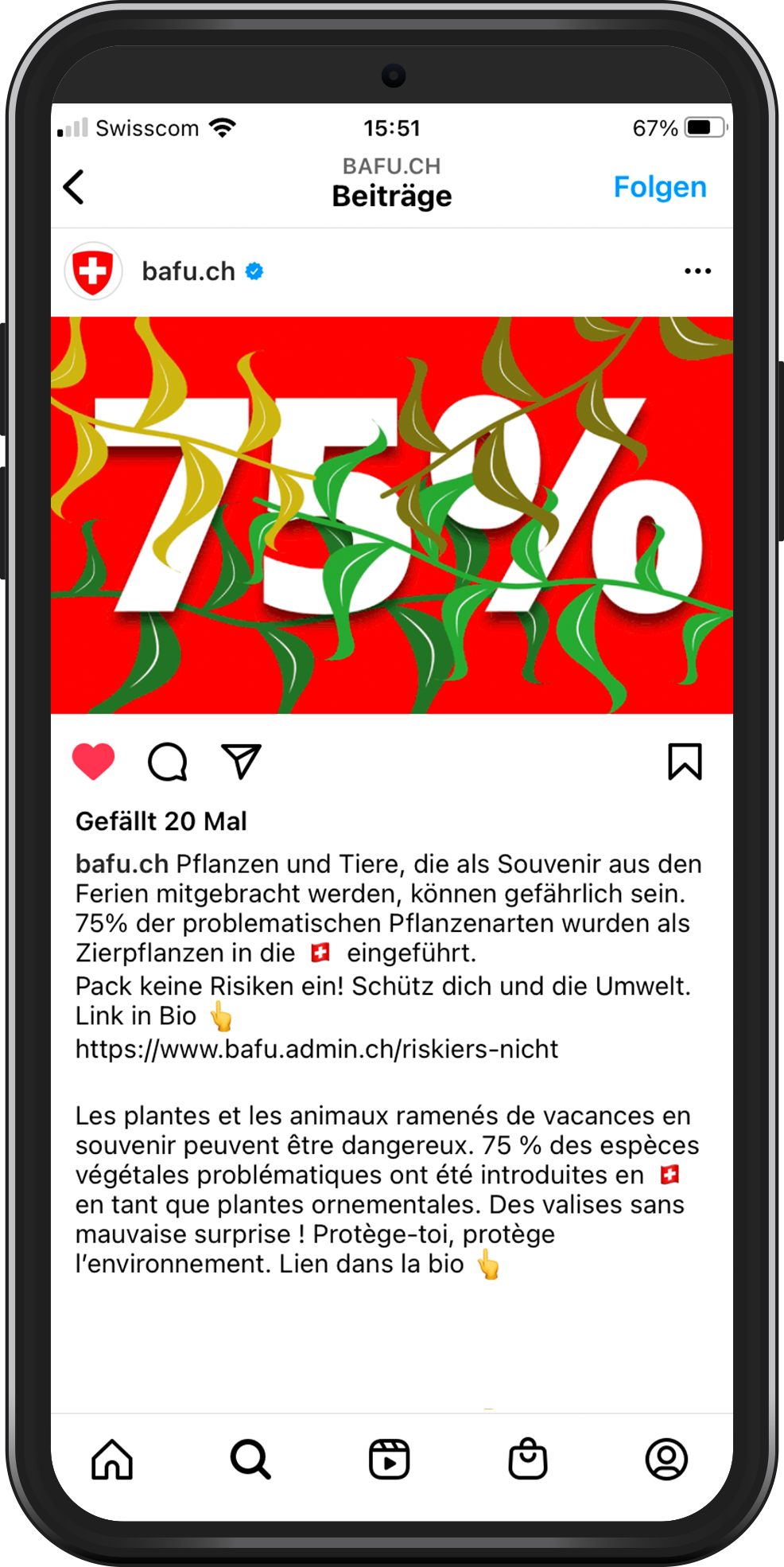 Auf die Risiken lebender Souvenirs aufmerksam machen.