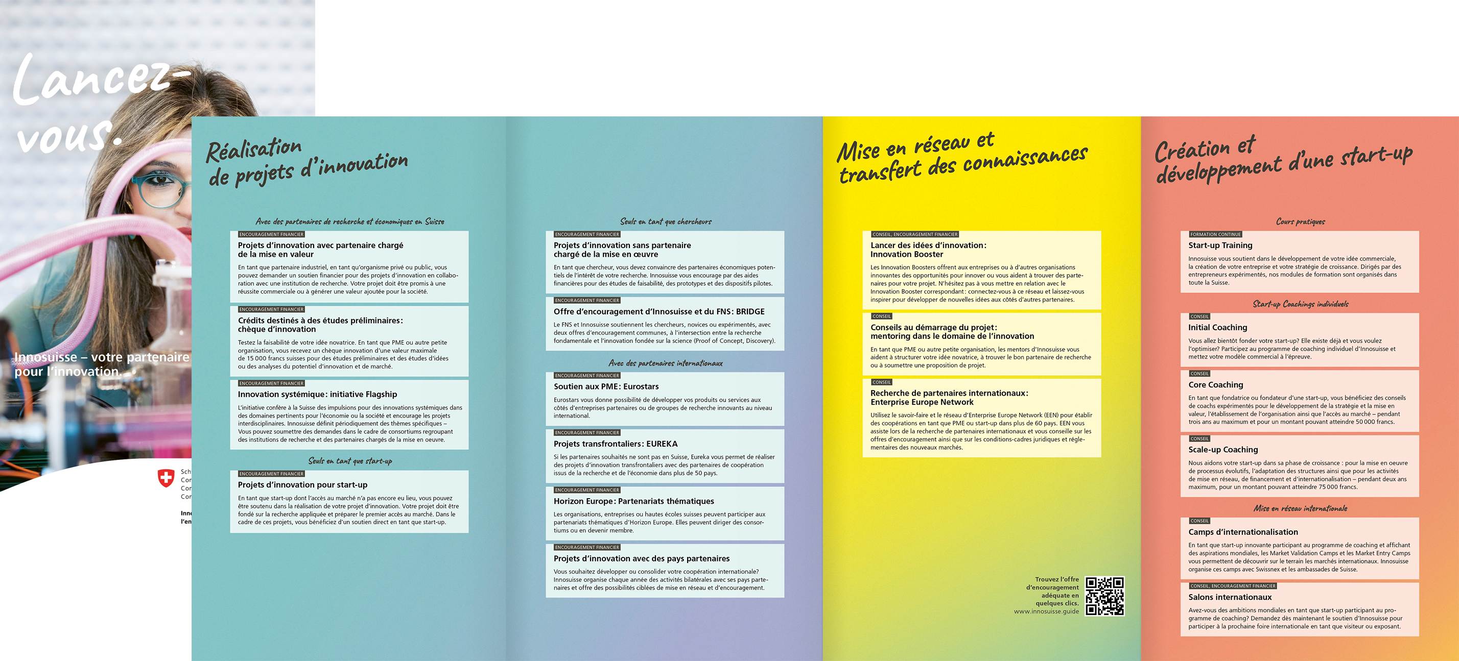 Unterstützungsangebote für innovative KMU und Start-ups rasch zur Hand.