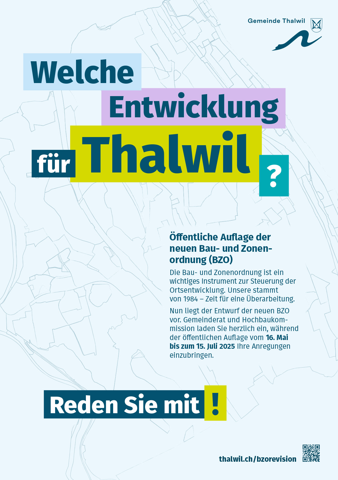 Raumplanung schmackhaft machen und den Einbezug der Bevölkerung begleiten.