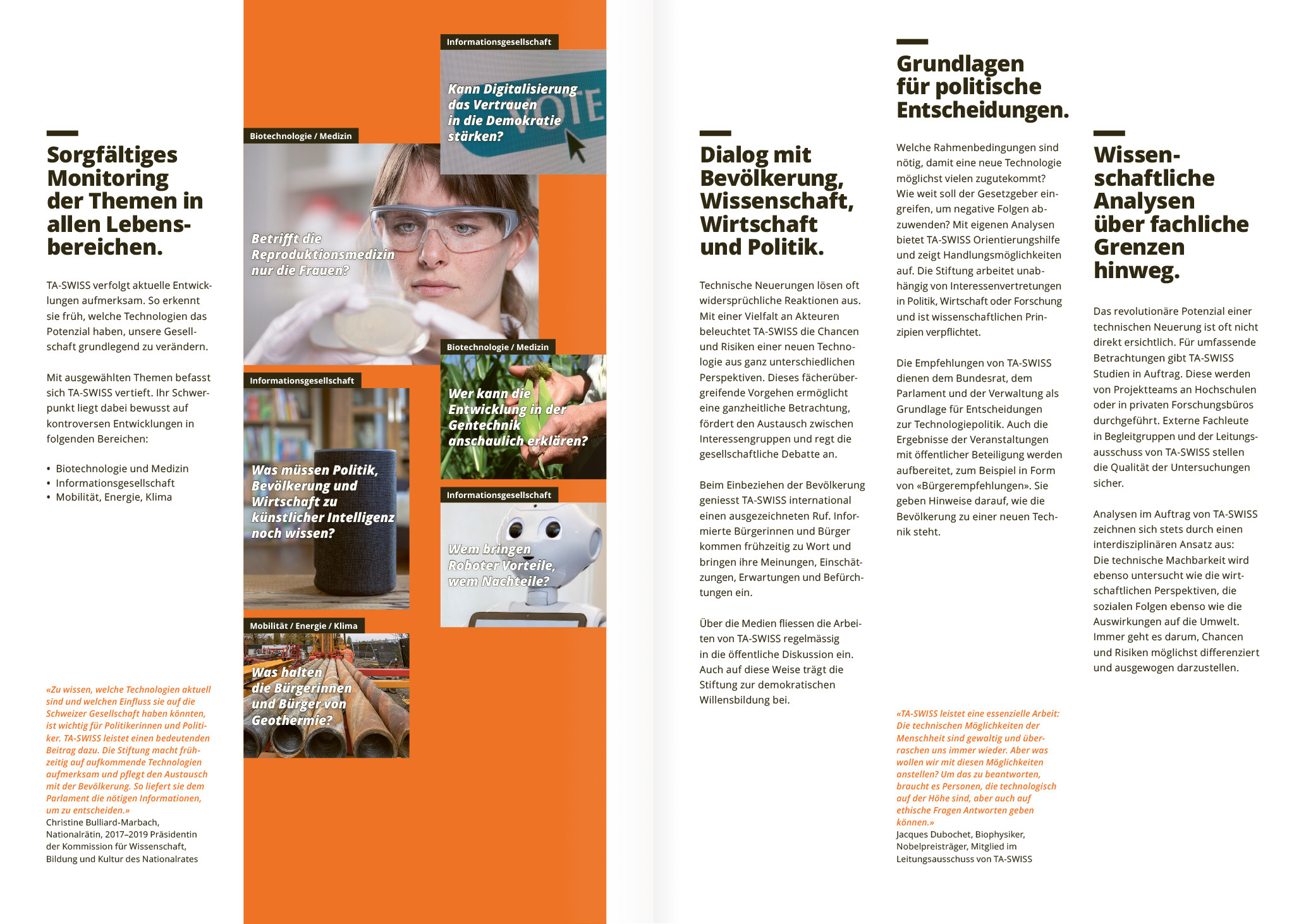 Entscheidungsgrundlagen aufbereiten und gut zugänglich machen.