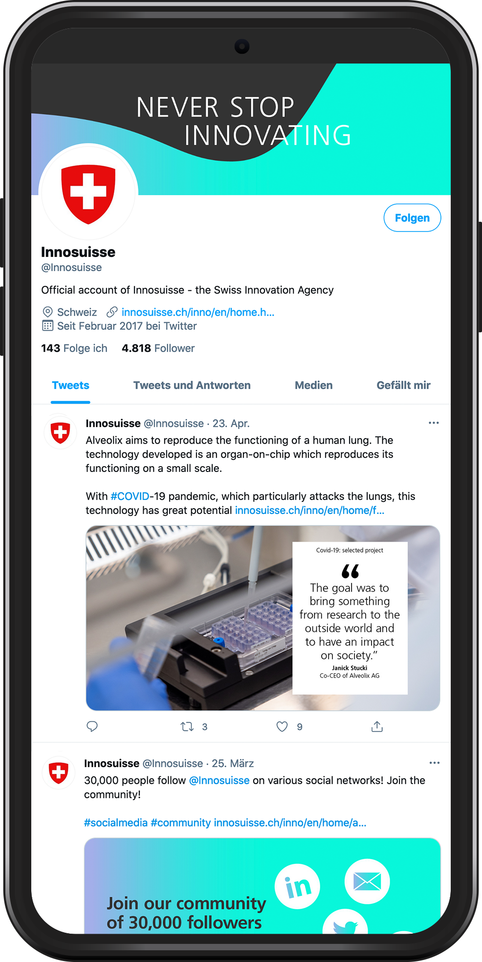 Unterstützungsangebote für innovative KMU und Start-ups rasch zur Hand.
